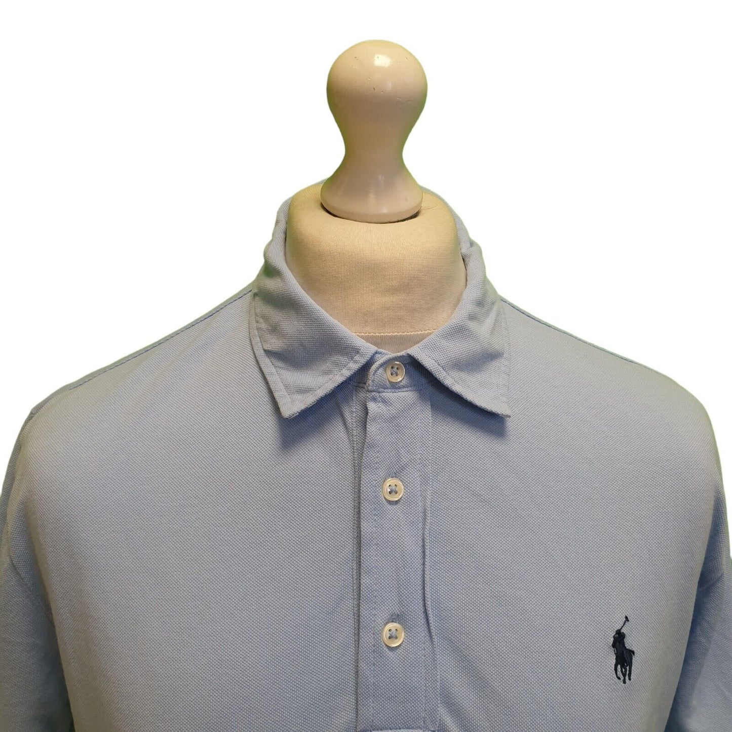 Polo Ralph Lauren Regular Fit Blue Cotton Polo T-Shirt Men's UK M EU 50 H374