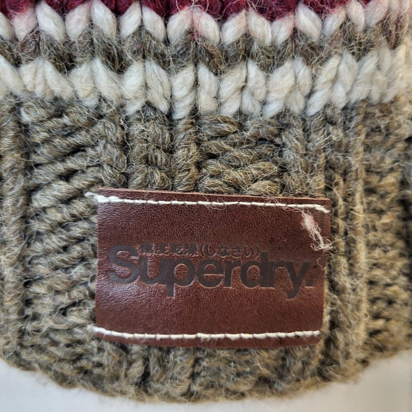 Superdry Gilet Full Zip Fur Trim Hooded Brown& Maroon Uk Women's Small G382