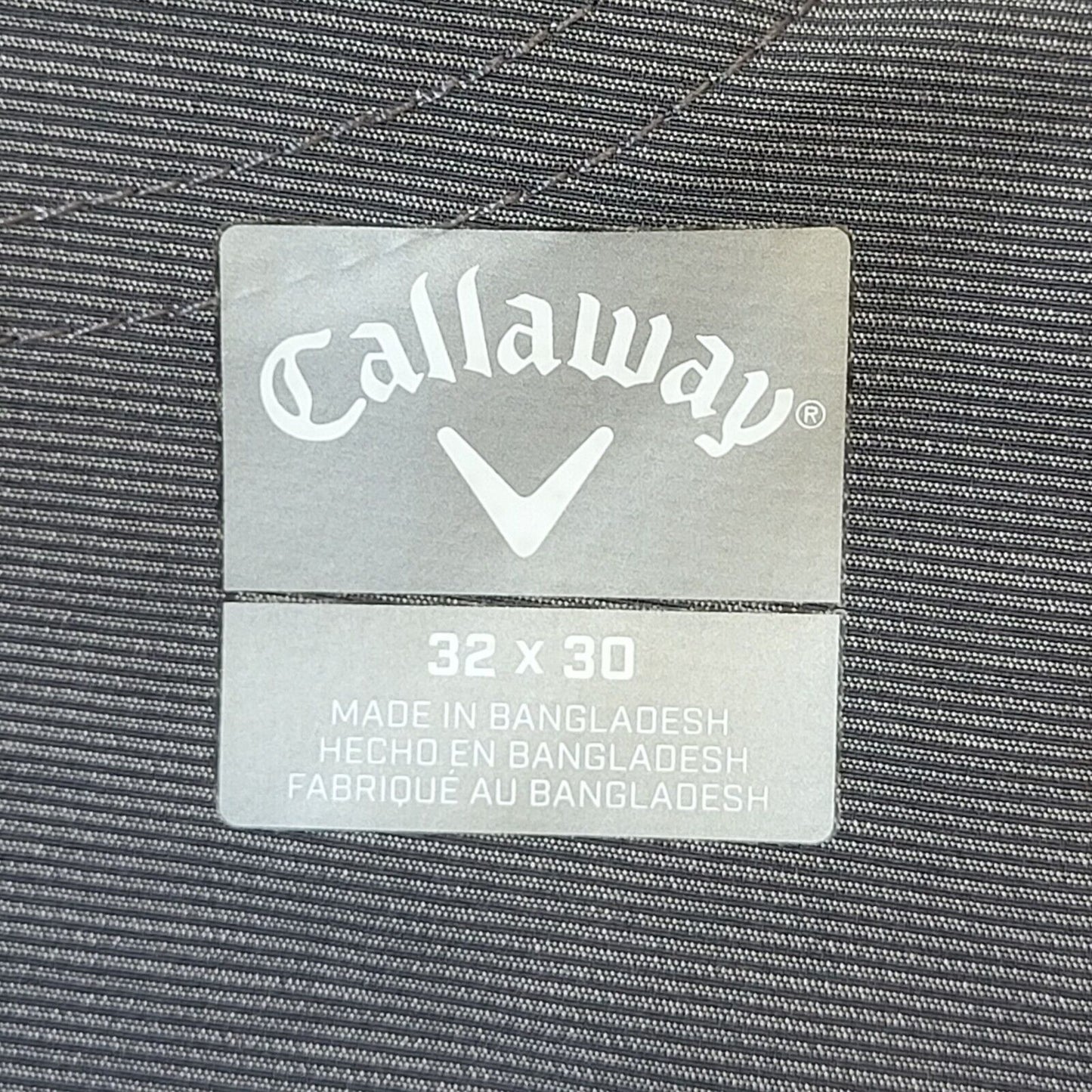 Callaway Grey Straight Zipper Golf Trousers Uk Men's M W32 L30 Bnwt G205