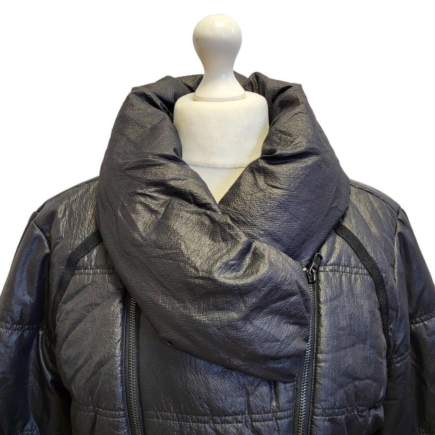Kenneth Cole Black Double Zip Jacket Uk Women's XL Eu 42 G12