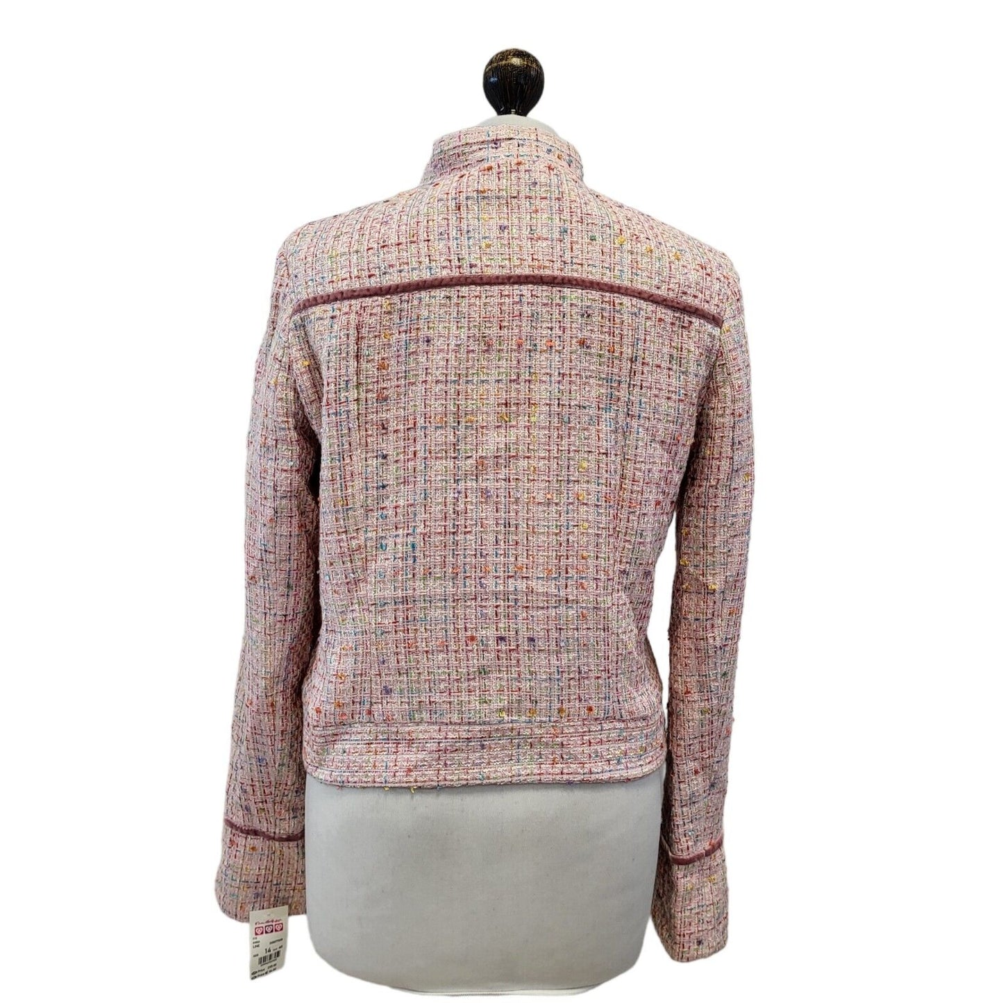 Miss Selfridge Pink Hook Eye Suit Jacket Uk Women's 14 Eu 42 Bnwt G257