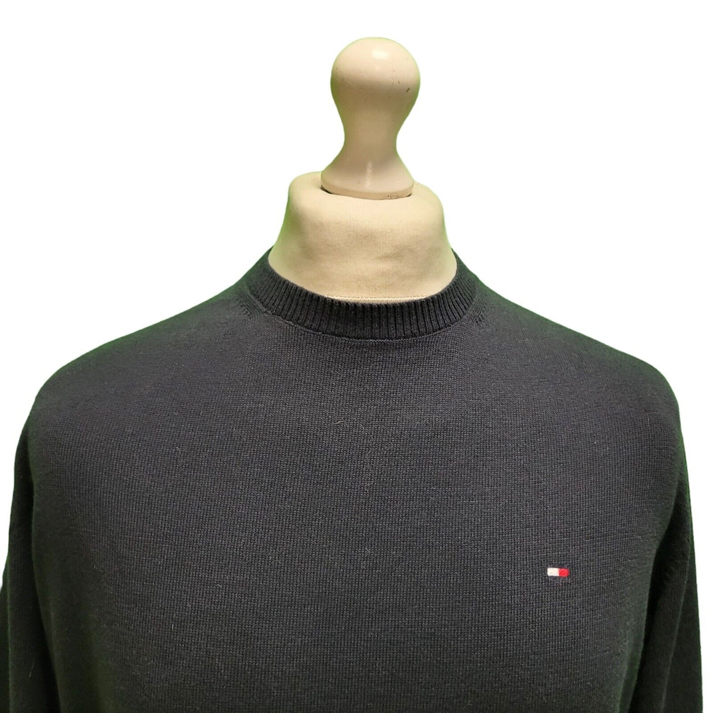 Tommy Hilfiger Black Long Sleeve Knit Casual Jumper Men's UK L H166