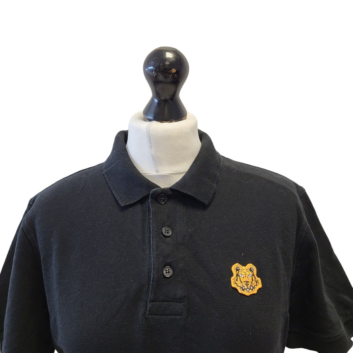 Kenzo Black Short Sleeve Polo Shirt UK Women's Medium G263