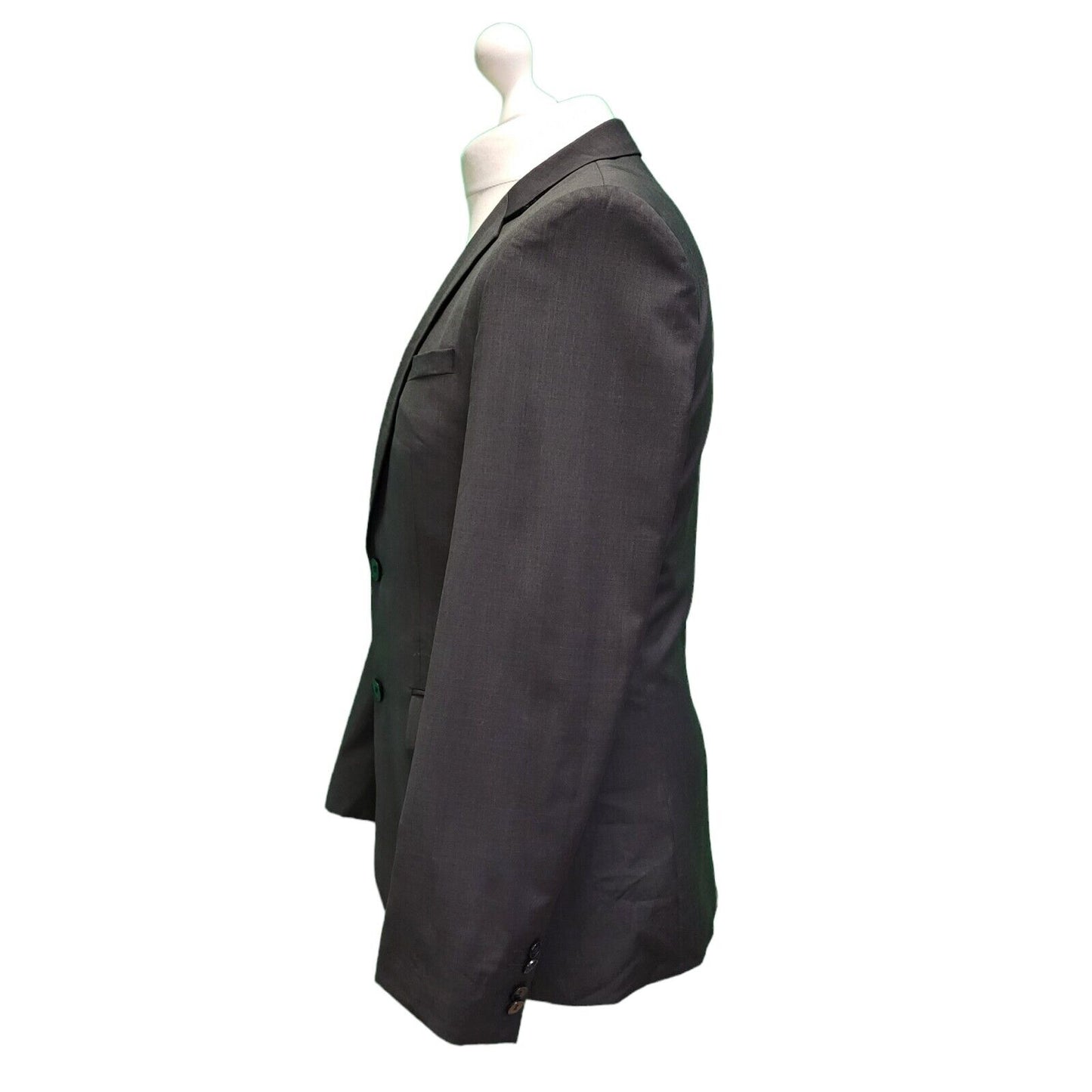 Hugo Boss Black Wool Slim Fit Collared Suit Blazer Jacket uk Men's M H727