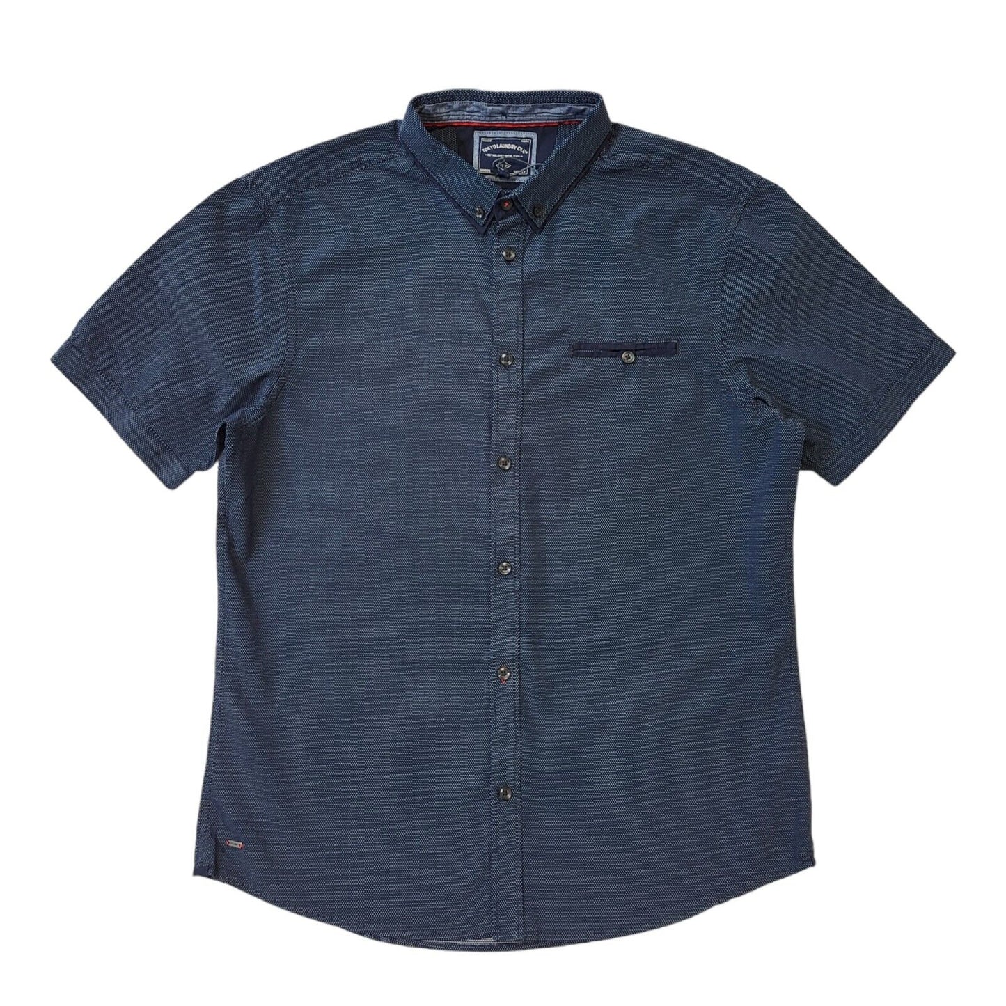 Tokyo Laundry Navy Blue Short Sleeve Shirt Uk Men's L Eu 54 Bnwt G296