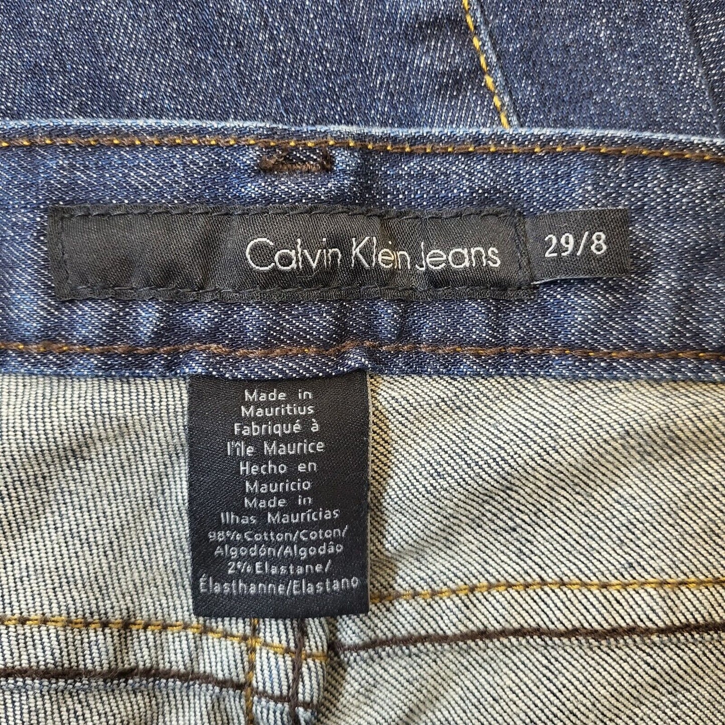 Calvin Klein Dark Blue Straight Denim Jeans UK Women's 10 BNWT W29 L31 G430