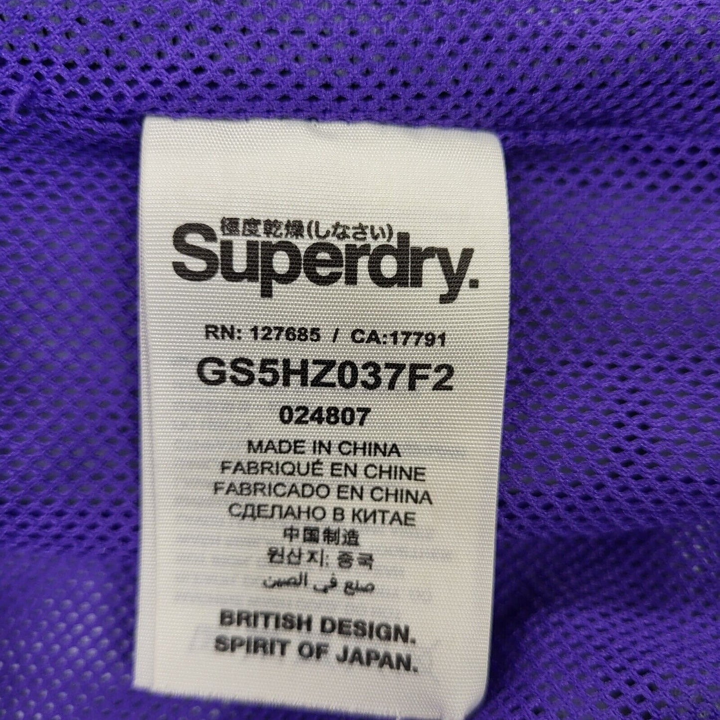 Superdry Wind Cheater Navy Blue Zipped Jacket Women's UK xS H608