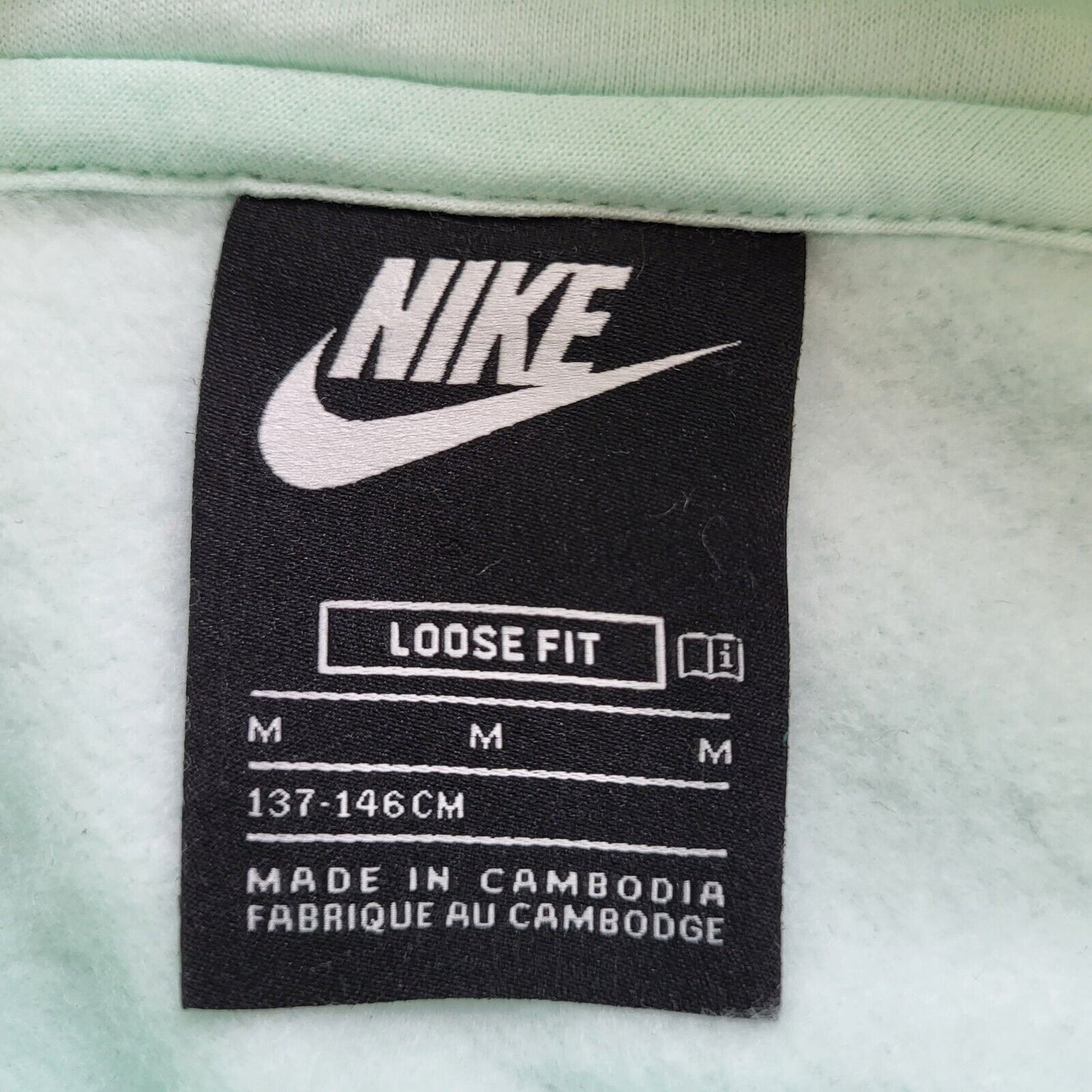 Kids Girls Nike Mint Green Long Sleeve Sweatshirt Hoodie UK M 137cm-146 cm G794