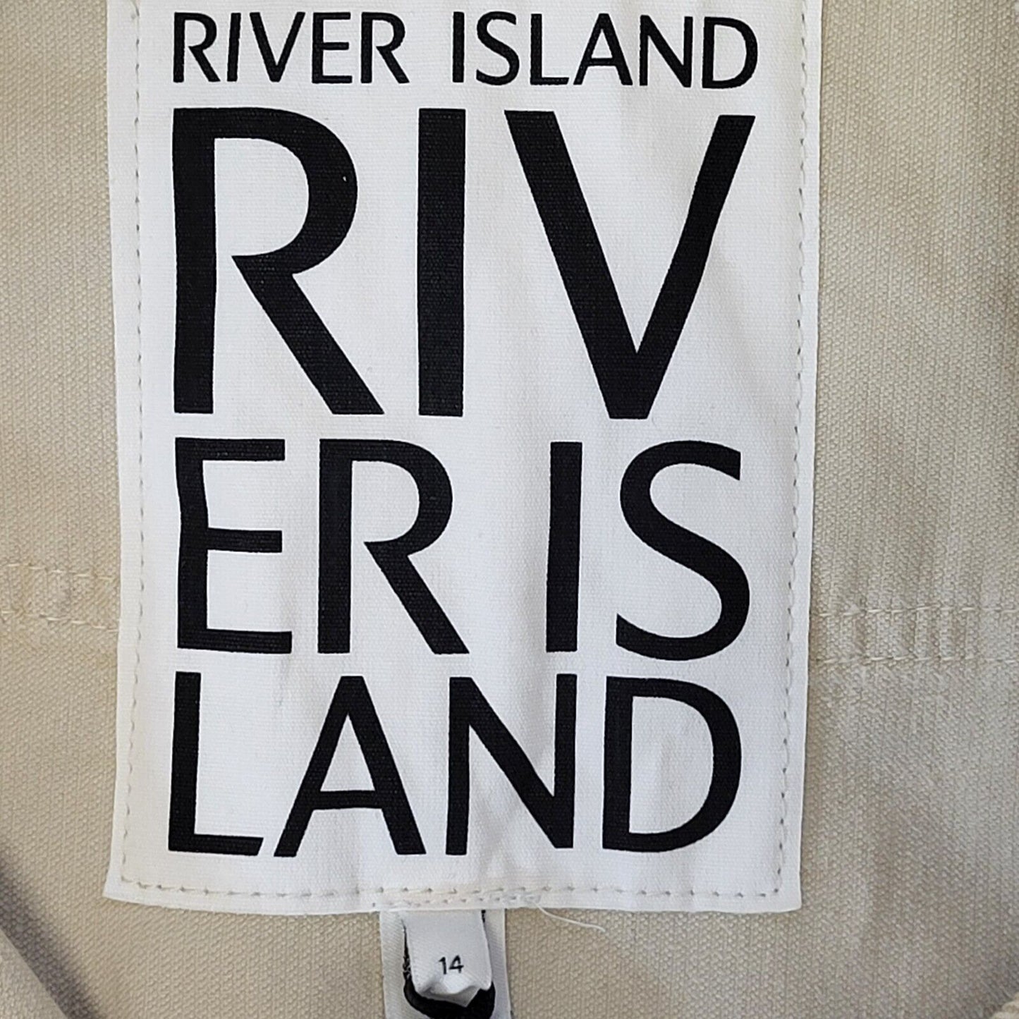 River Island Beige Corduroy Collared Belted Button Shirt Dress BNWT UK 14 G351