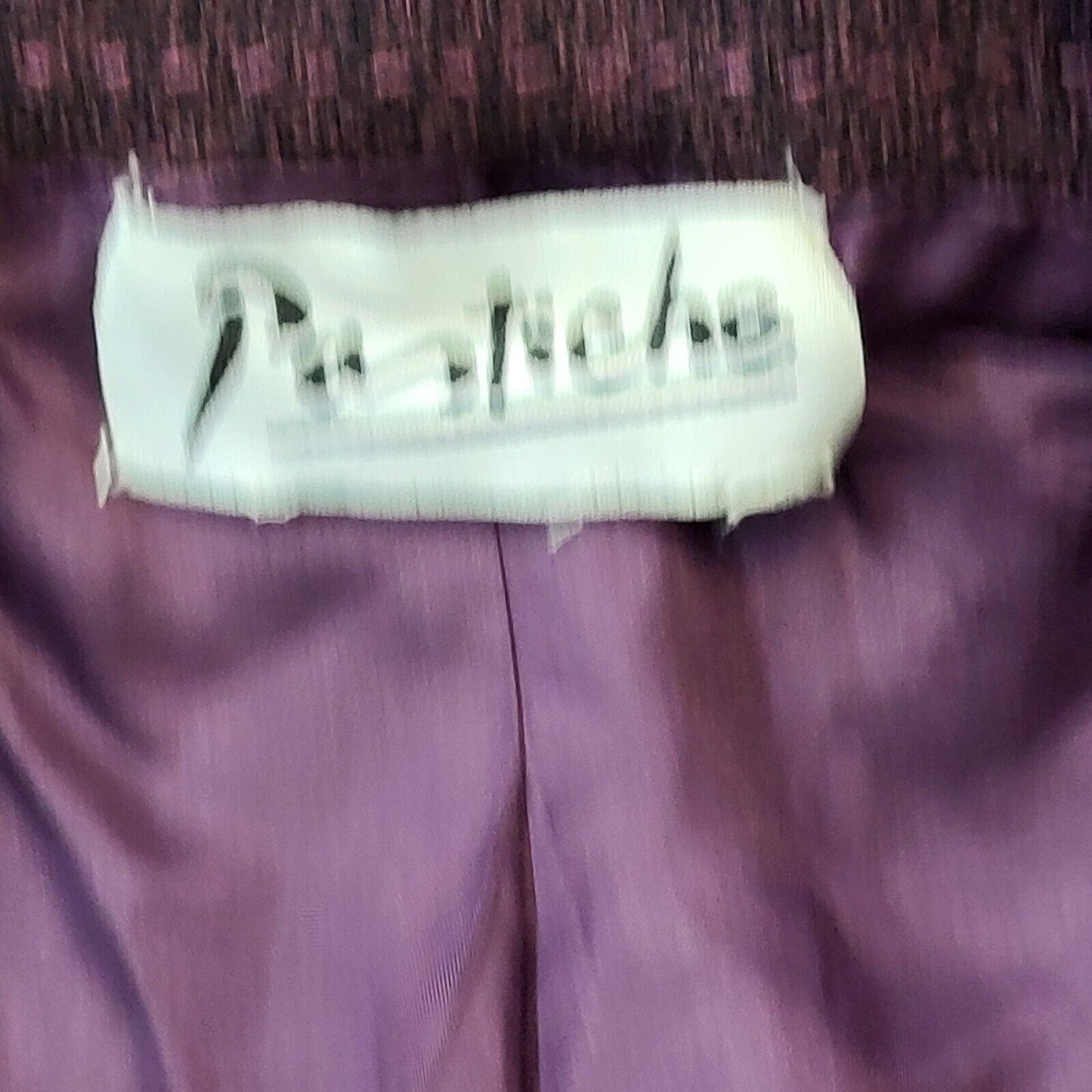 Pastiche Purple Abstract Button Jacket Uk Women's 12 Eu 40 G256