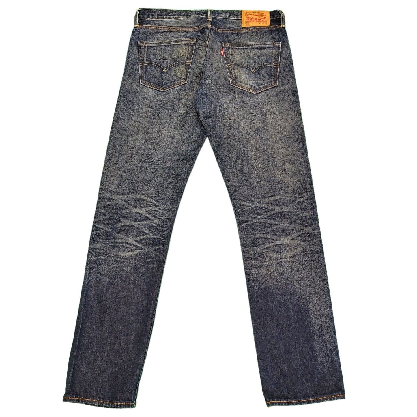 Levi's 508 Dark Blue Straight Leg Zipper Fly Denim Jeans Men's M W32 L32 H48