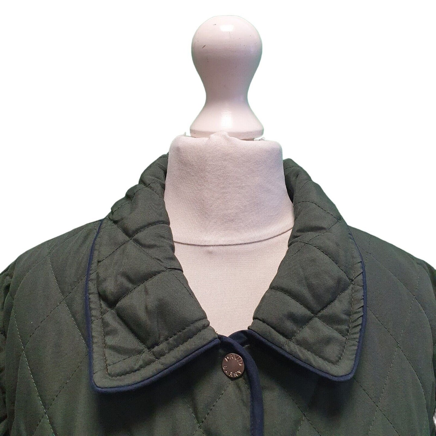 David Barry Green Snap Fasten Quilted Jacket Women's UK 18 eu 46 G902
