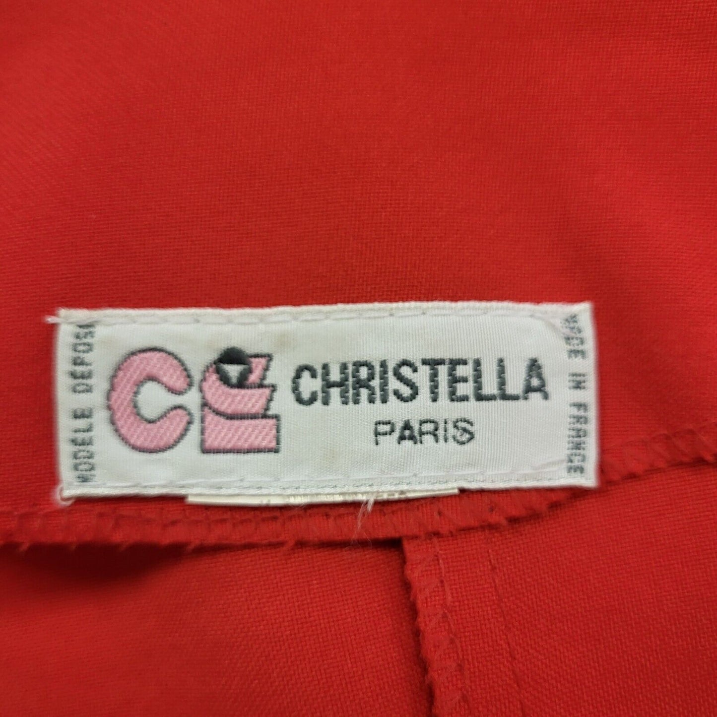 Christella Paris Red Short Sleeve Blouse Top Women's UK M 10 H953
