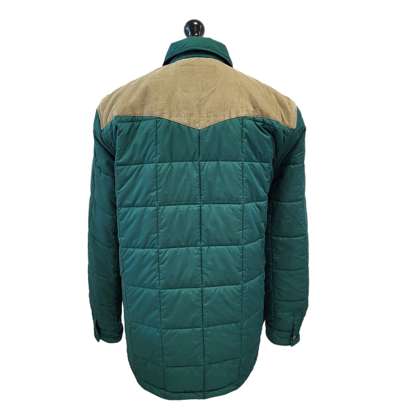Levi's Green Snap Fasten Quilted Jacket Uk Men's 2XL G649