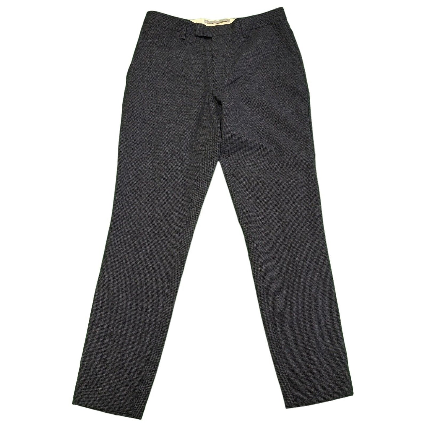 T.M.Lewin Blue Zipper Fly Tapered leg Dress Trousers Men's uk S W30 L30 H544