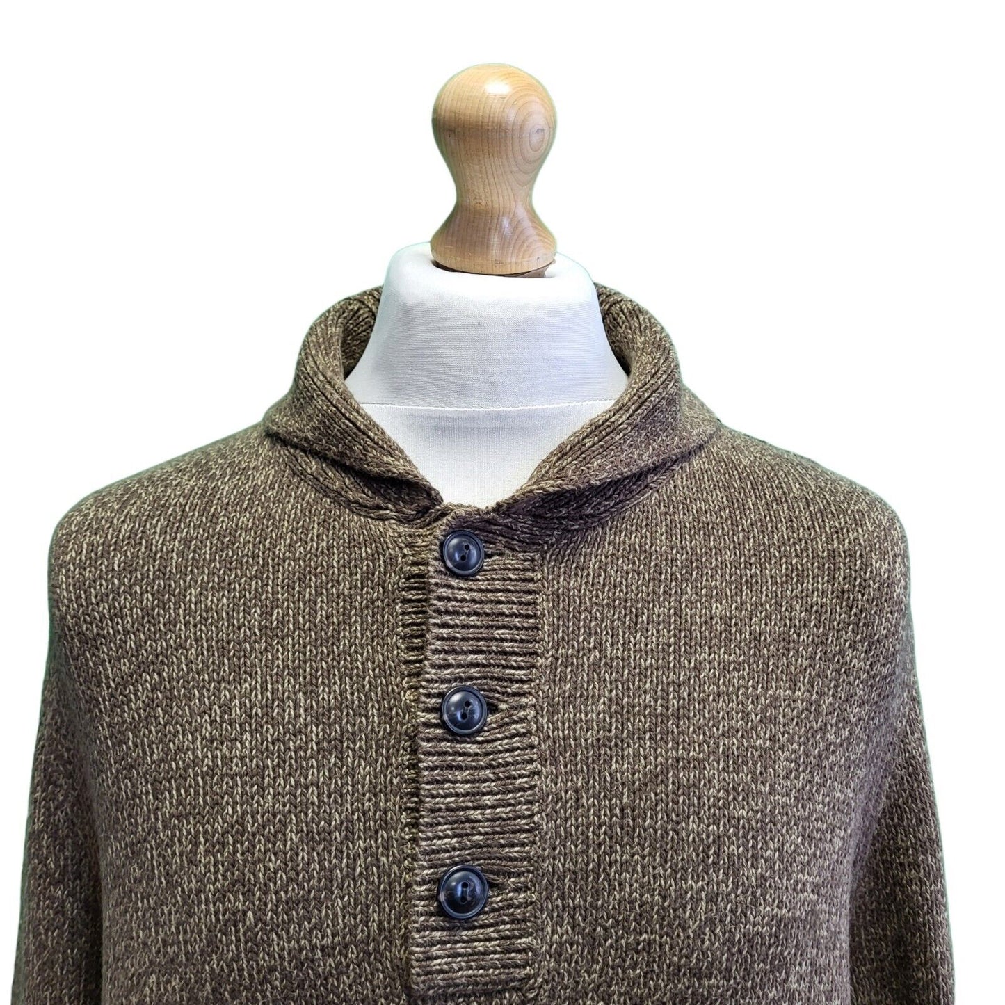 Ralph Lauren Brown 1/4 Button Long Sleeve Men's Jumper Uk L eu 54 G929