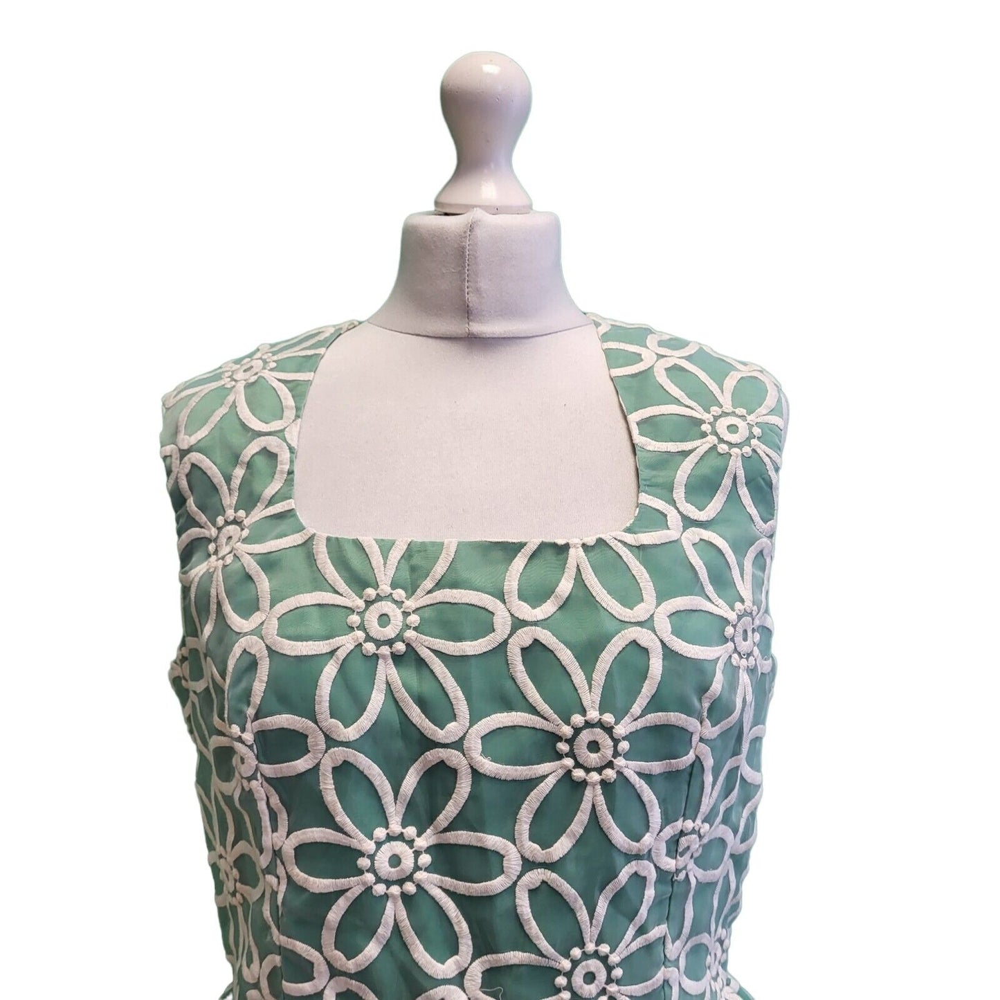 Untold Green Ivory Floral Evening Formal Dress Women's BNWT UK 12 G819
