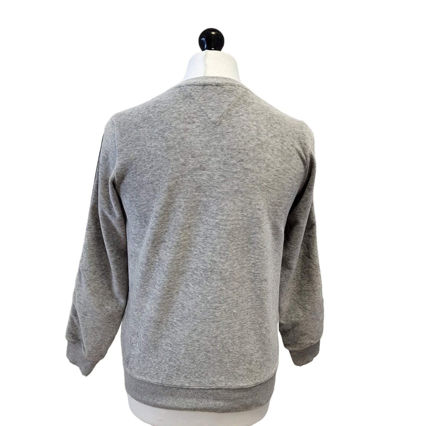 Tommy Hilfiger Y2K Sweatshirt Crew Neck Grey Mens UK XS EU 46 G139