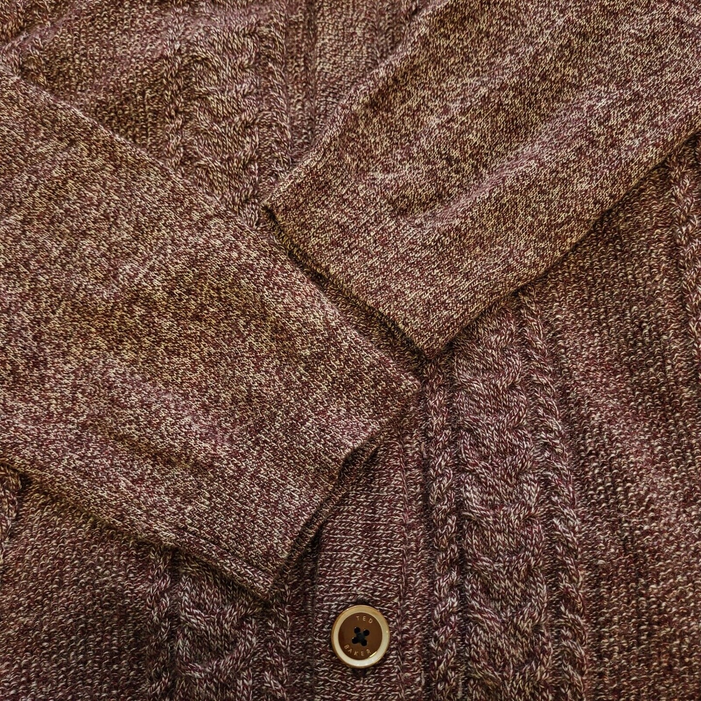 Ted Baker Pink Button Long Sleeve Polyamide Cardigan Men's uk M eu 50 H171