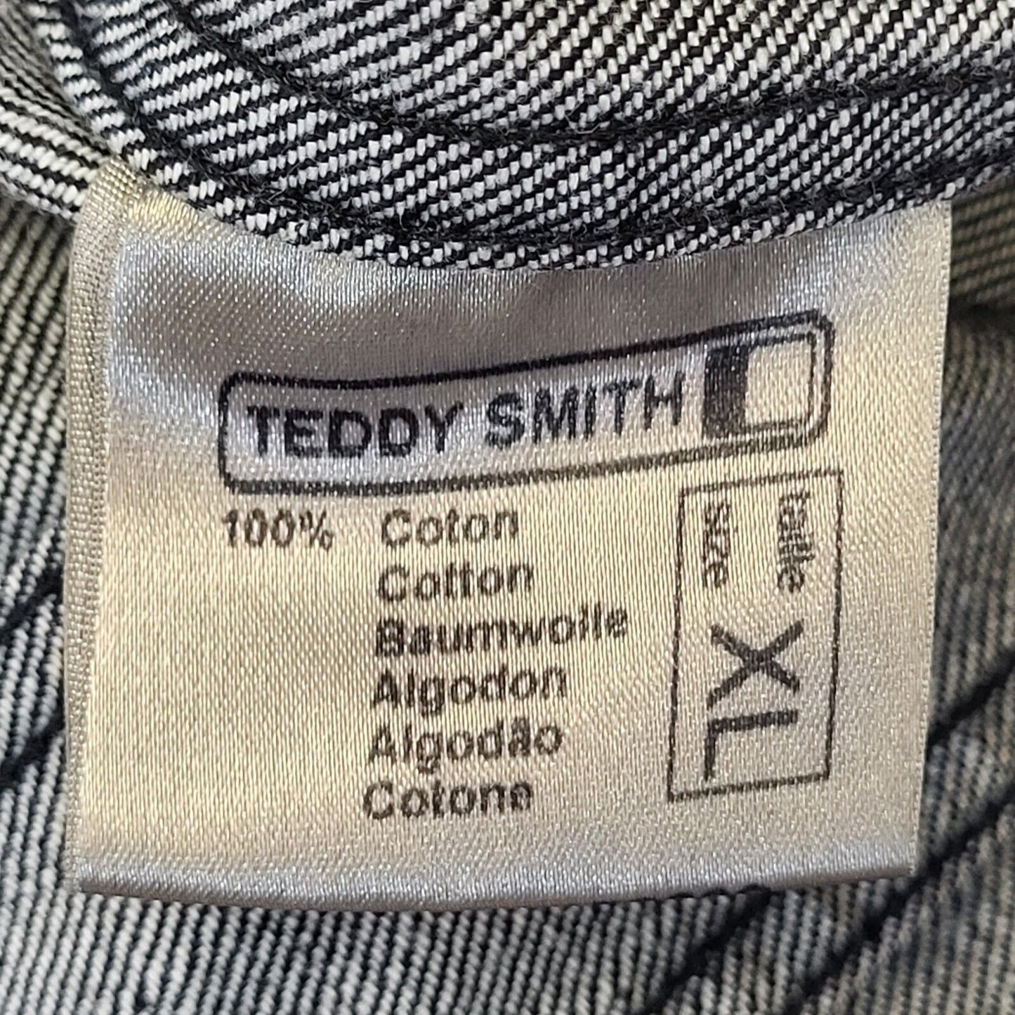 Teddy Smith Dark Blue Button-Up Denim Jacket Uk Men's XL Eu 56 G310