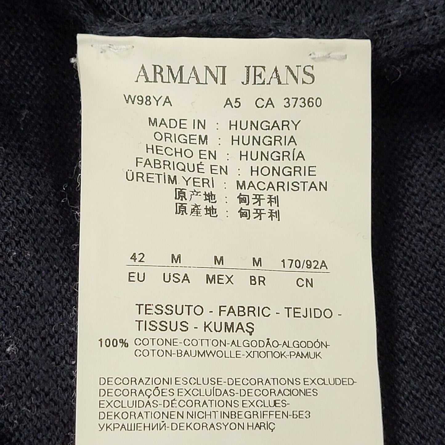 Armani Jeans Navy Blue Round Neck Button Cardigan Women's Uk S 8 H607