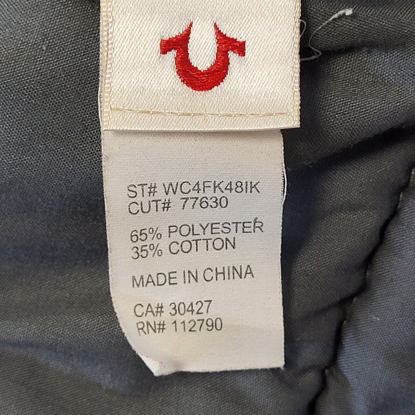 True Religion Sleeveless Gilet Body Warmer Grey Uk Men's Large G576