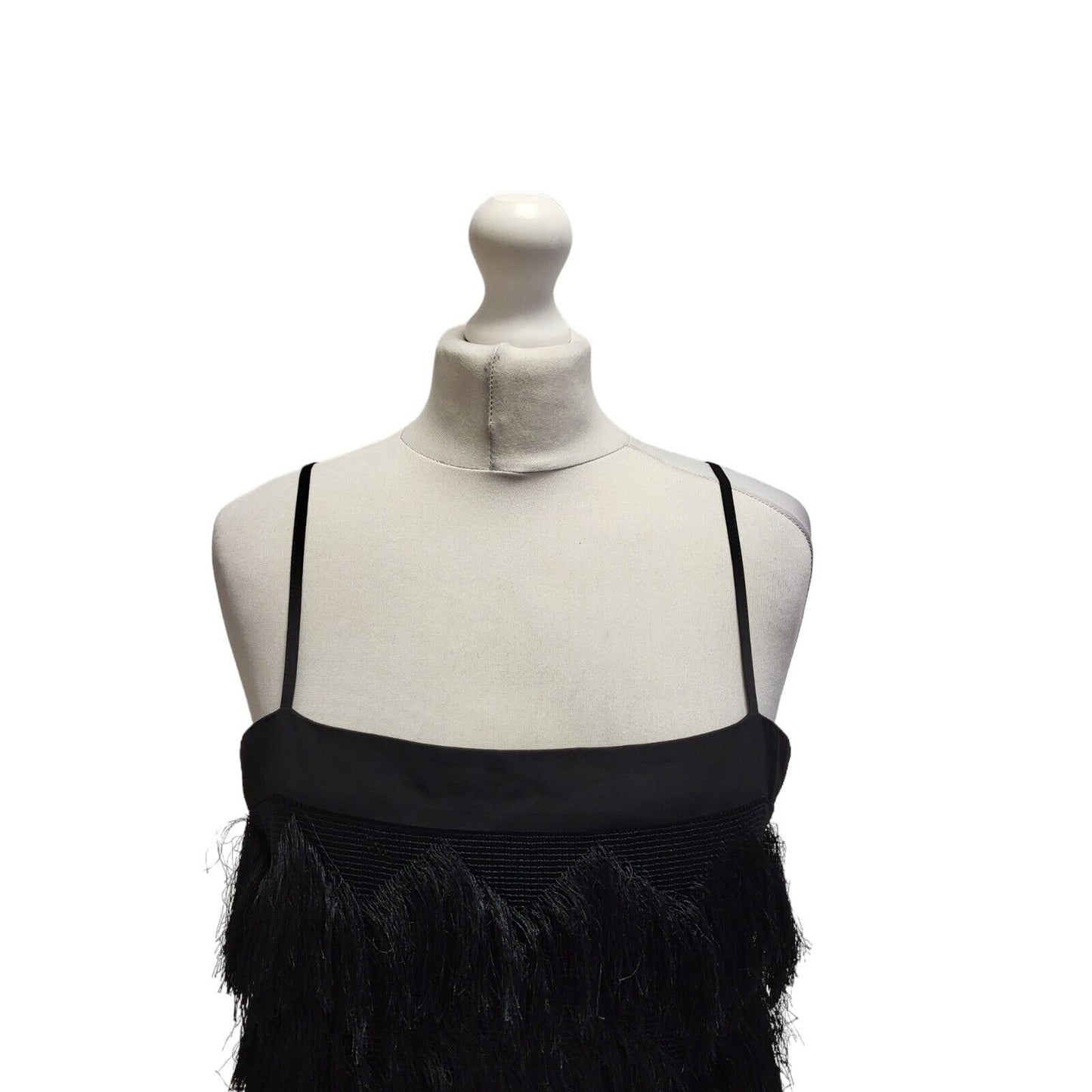 River Island Black Sleeveless Ethnic Artizan Dress UK Women's 12 Bnwt BB351