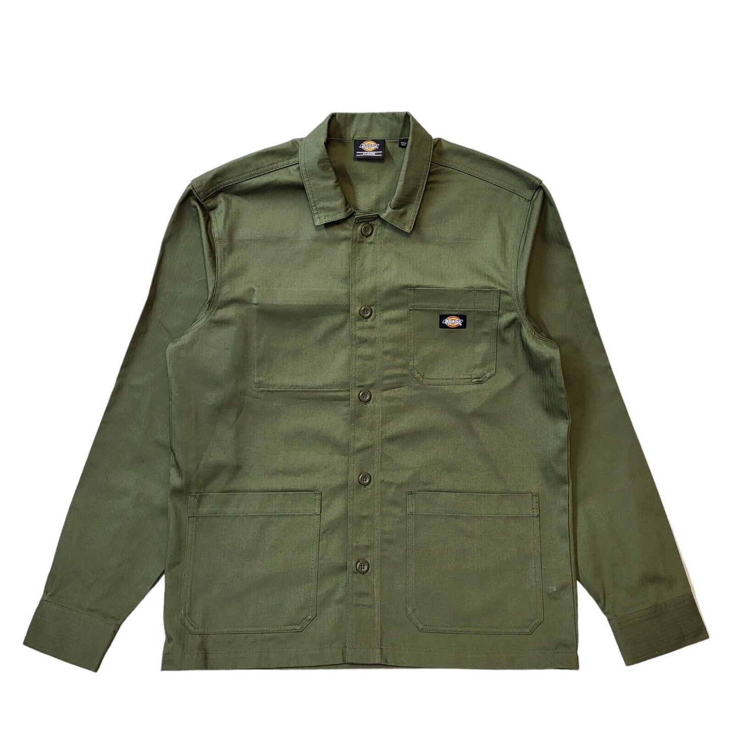 Dickies Green Jacket Button Up Collared Uk Men's Size Extra Large G569