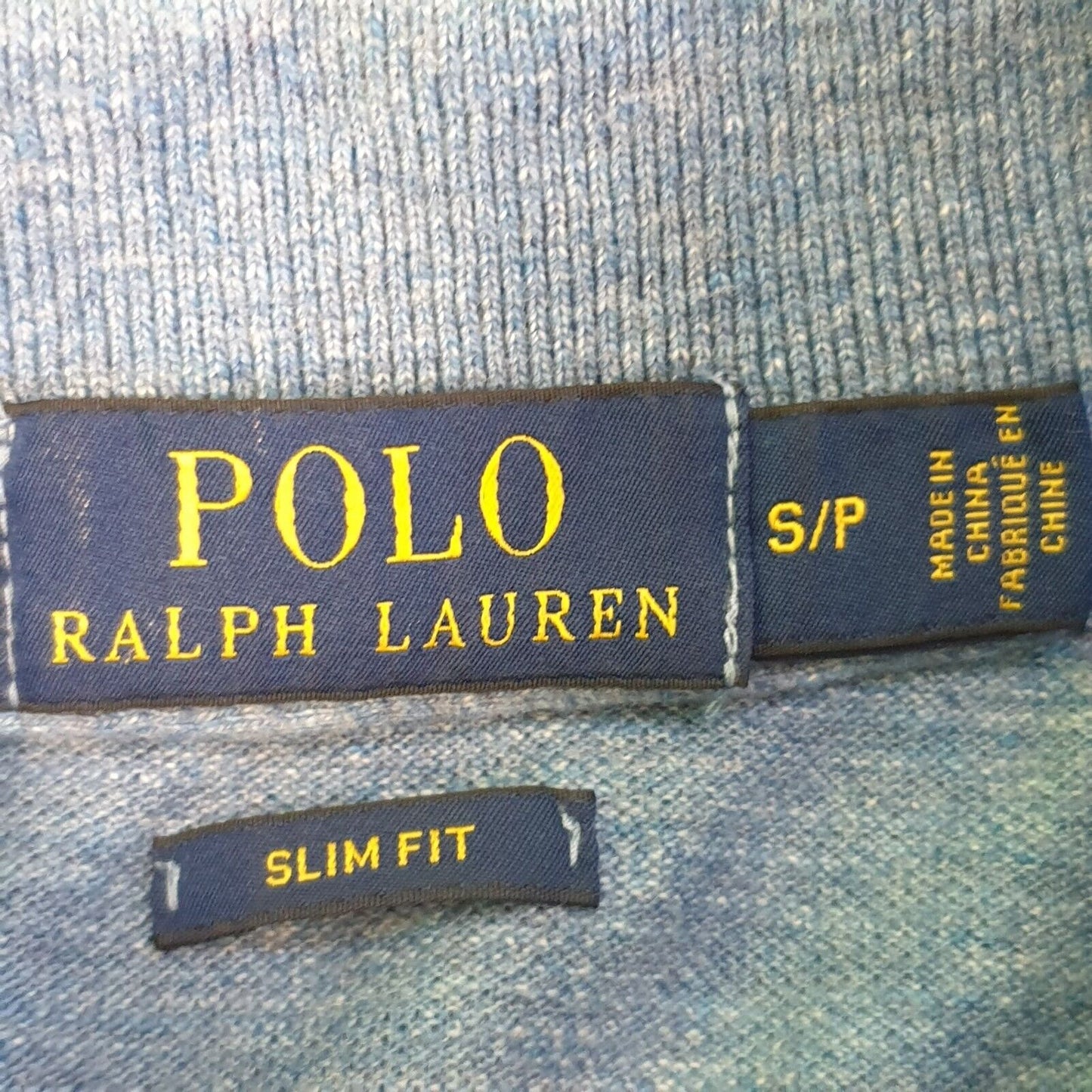 Polo Ralph Lauren Slim Fit Blue Cotton Polo T-Shirt Men's UK S EU 46 H366
