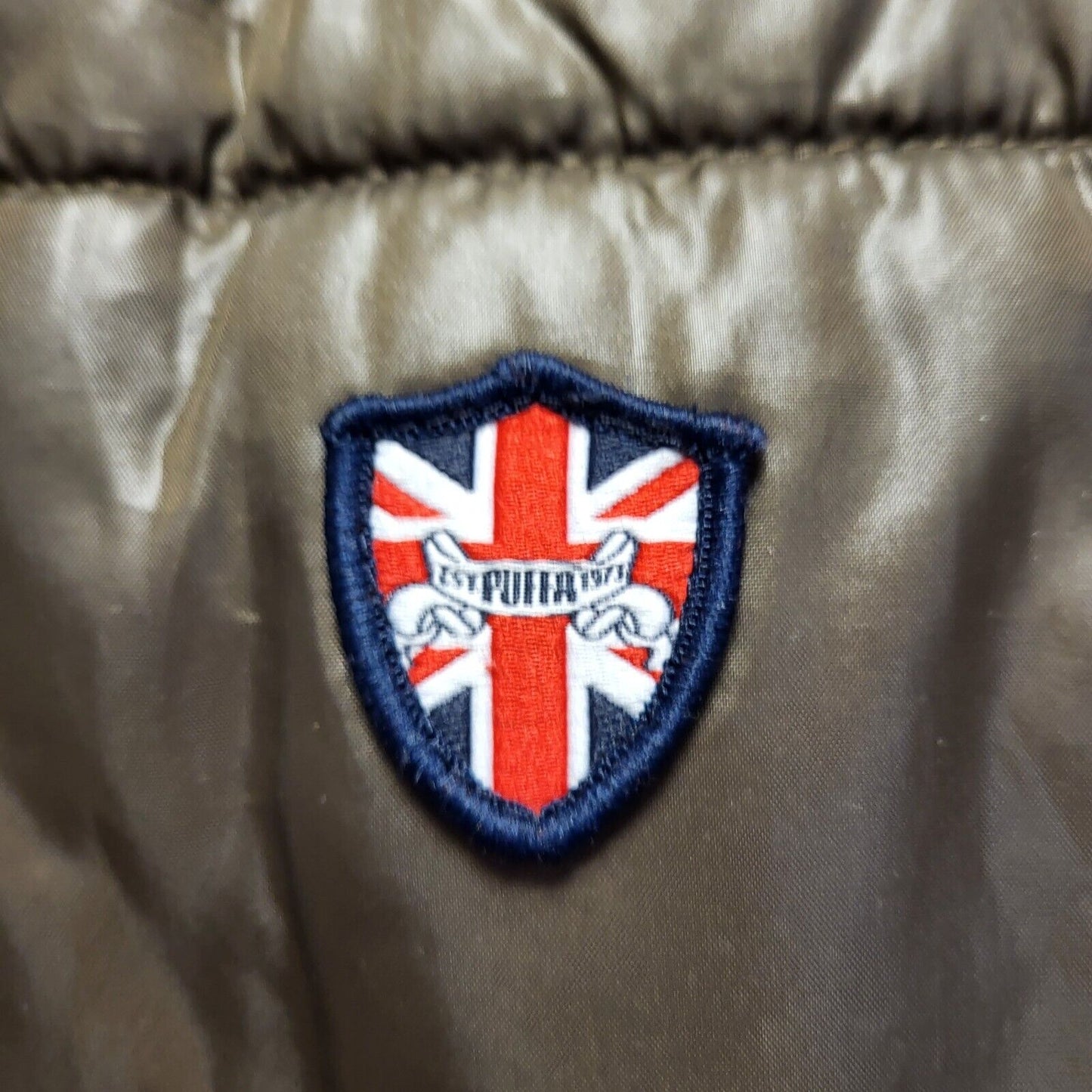 Puffa Quilted Outwear Brown Zipped Hooded Jacket Uk Men's Medium BB306