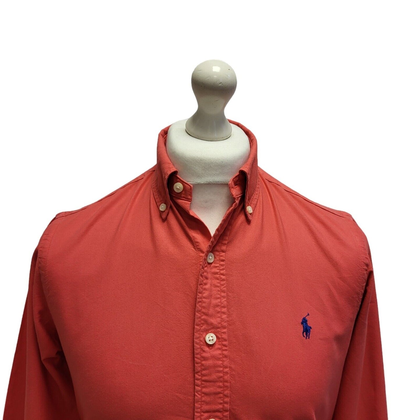 Ralph Lauren Pink Solid Classic Fit Long Sleeve Shirt Uk Men's XS BB385