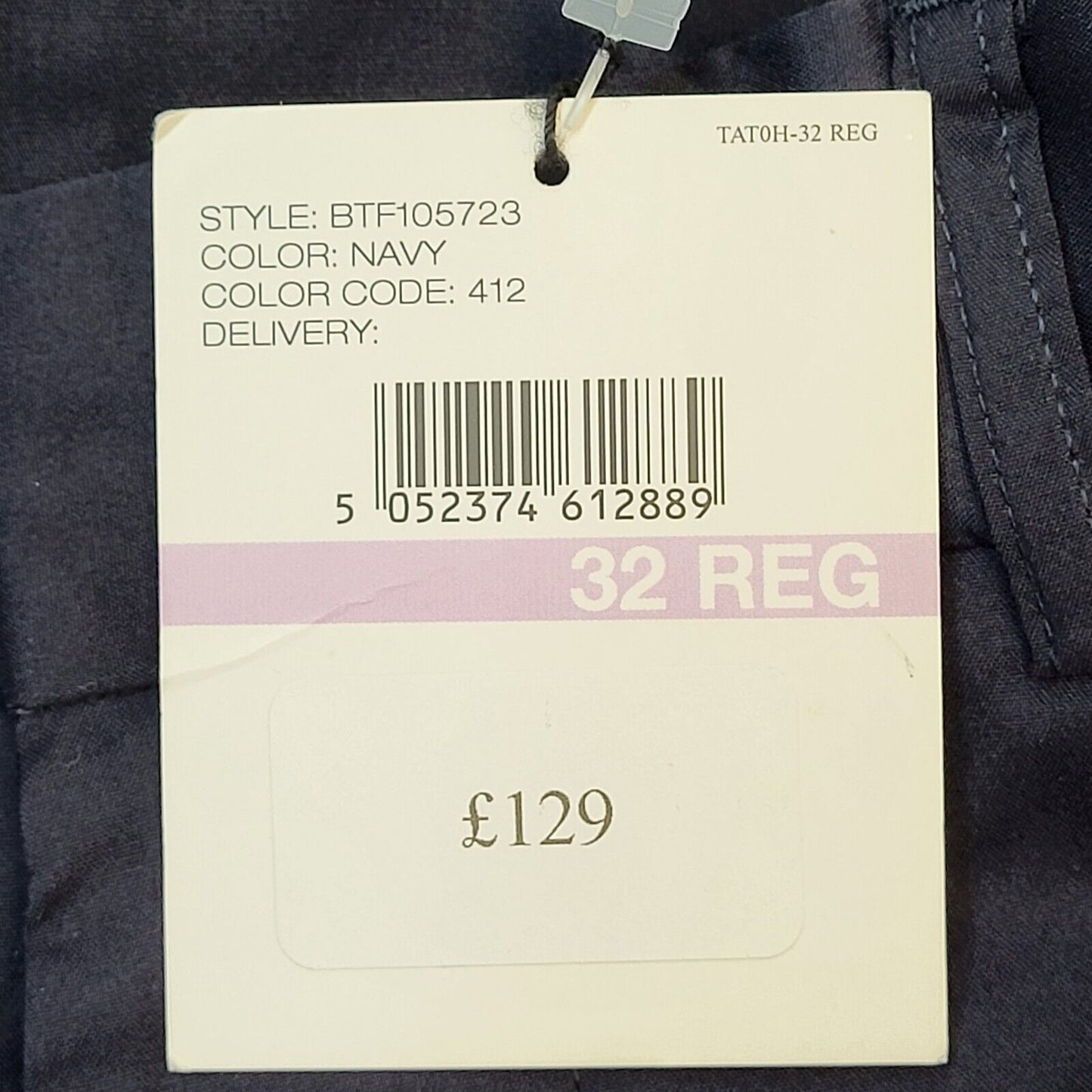 DKNY Dark Blue Straight Leg Trousers Uk Men's M W32 L30 Bnwt G198