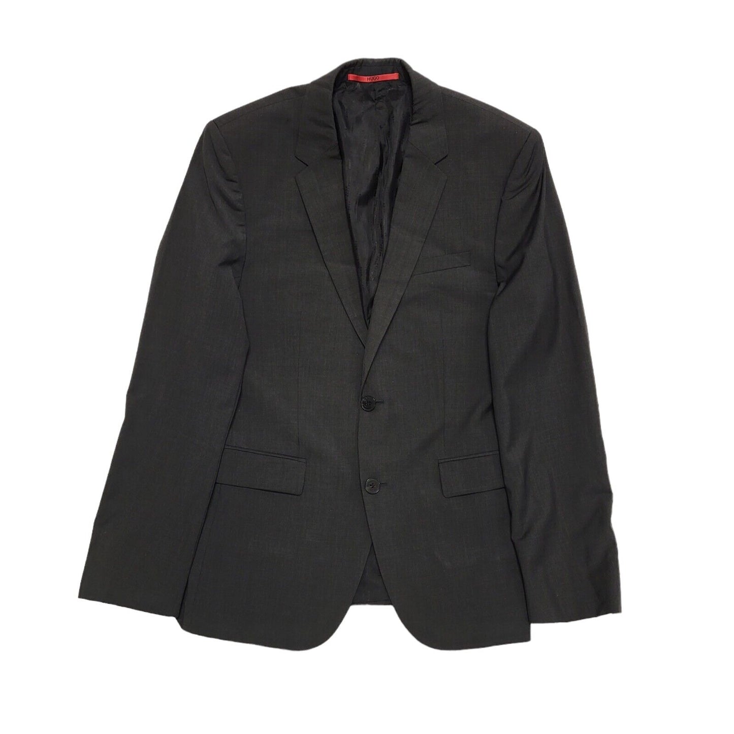 Hugo Boss Black Wool Slim Fit Collared Suit Blazer Jacket uk Men's M H727