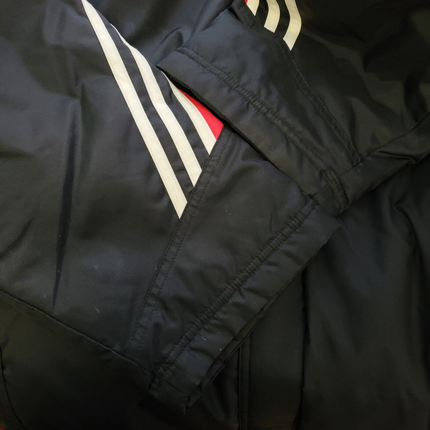 Adidas Black Red Over-sized Zipped Sport Jacket Men's uk M eu 50 H69