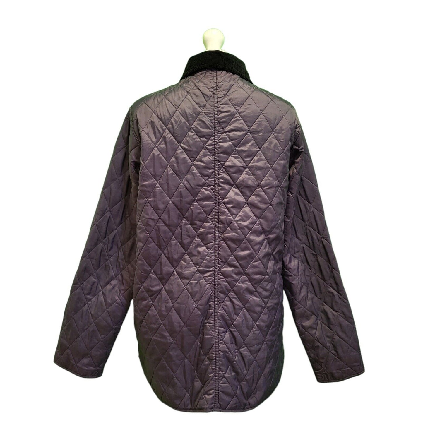 Barbour Purple Padded Shaped Liddlesdale Quilt Jacket UK Women's 14 H703