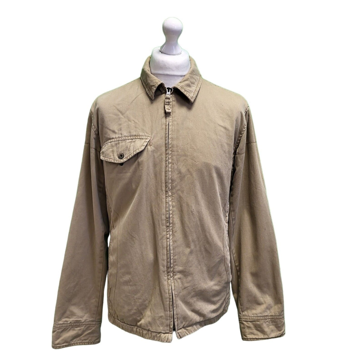Timberland Beige Zipped Denim Jacket Men's uk M eu 50 H444