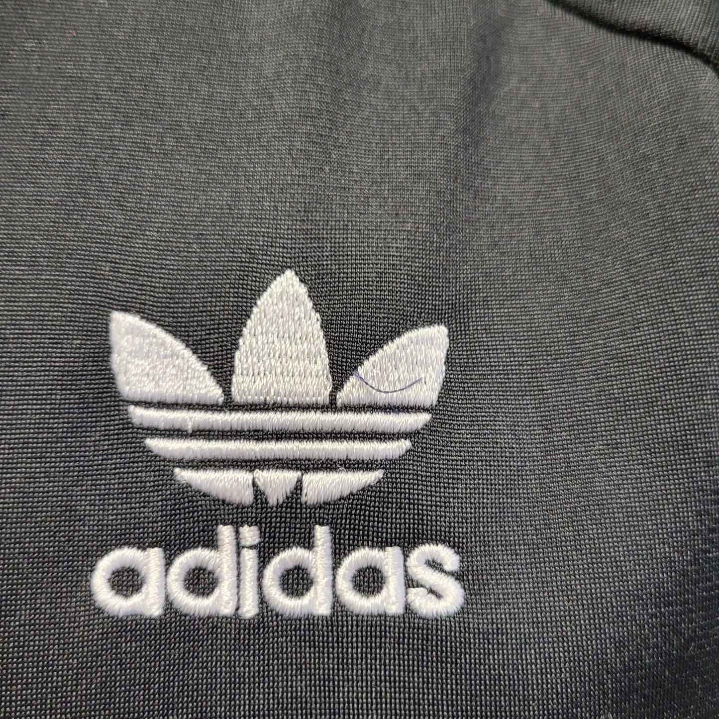 Adidas Black White Trim Zipped Tracksuit Top Jacket Women's UK 6 XS G784