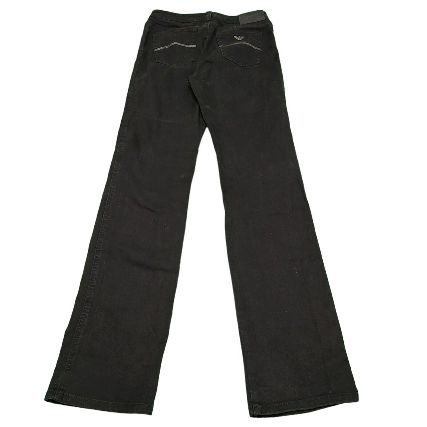 Armani Jeans Black Zip Fly Straight Slim Denim Jeans Men's uk S W29 L34 H311