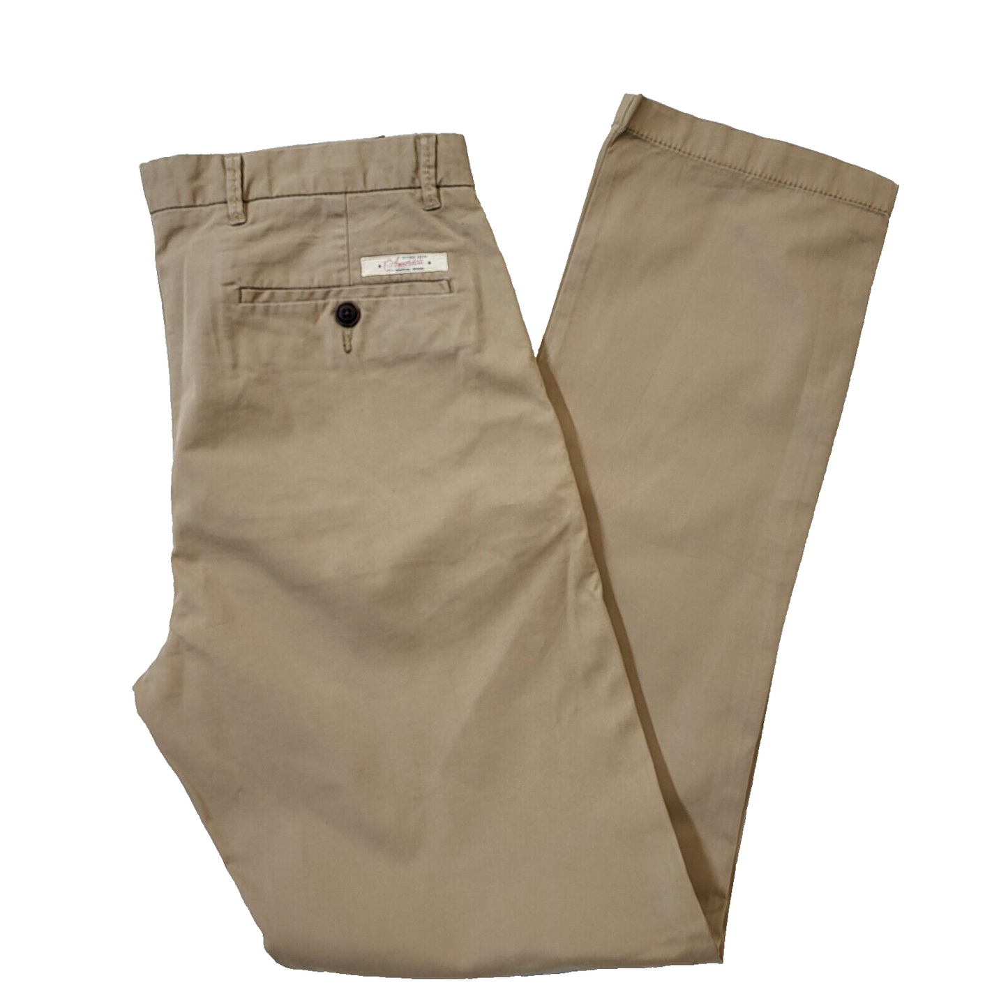 Hilfiger Denim Beige Straight Leg Zipper Fly Trousers Men's Men's L W34 L34 H42