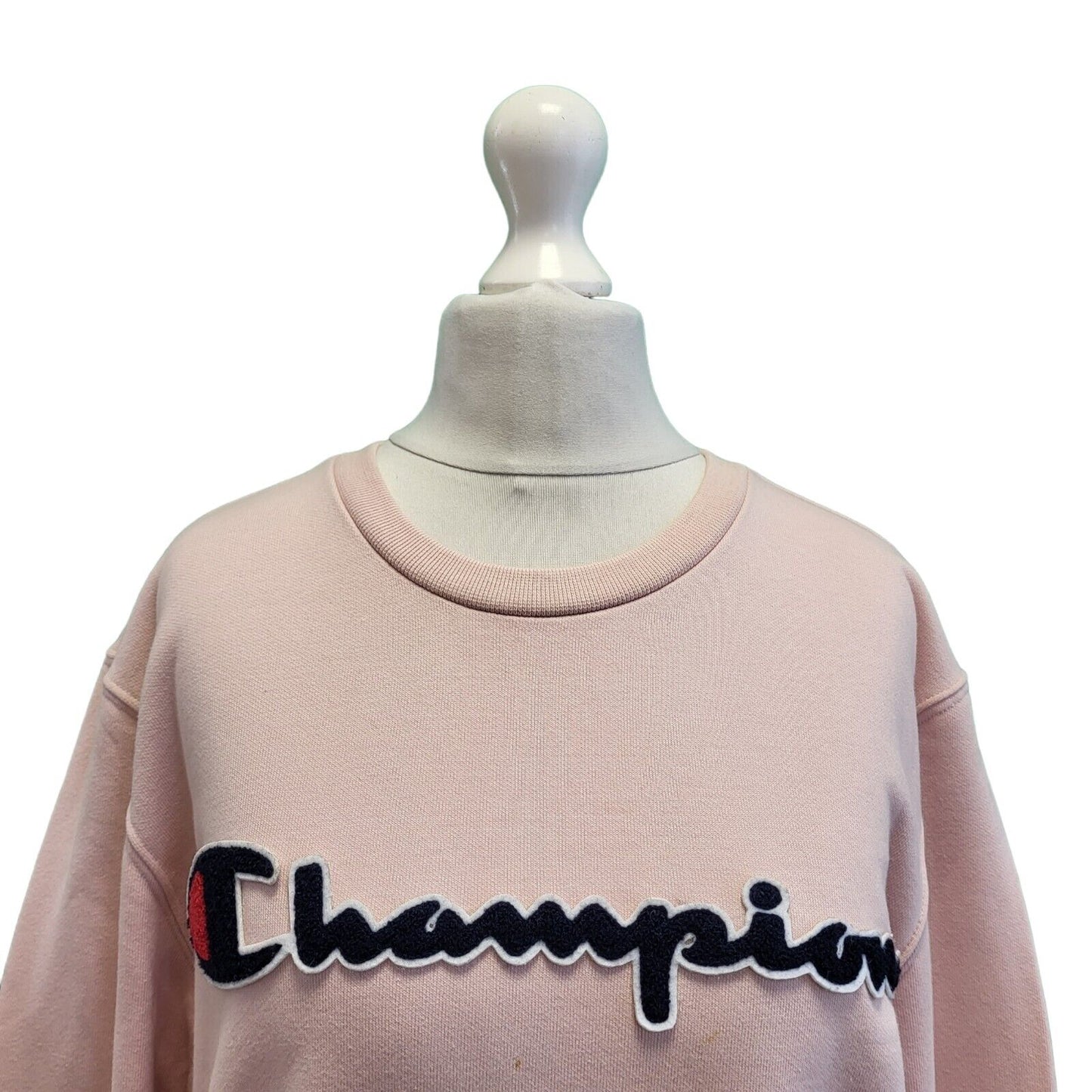 Champion Pink Round Neck Long Sleeve Over-sized Sweatshirt Women's UK 8 S G785