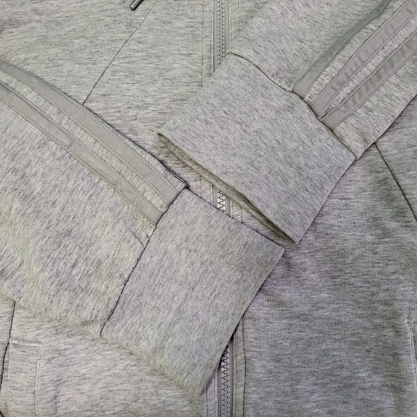 Adidas Grey Pink Zipped Long Sleeve Sweatshirt Tracksuit Top Women's uk 10 H369