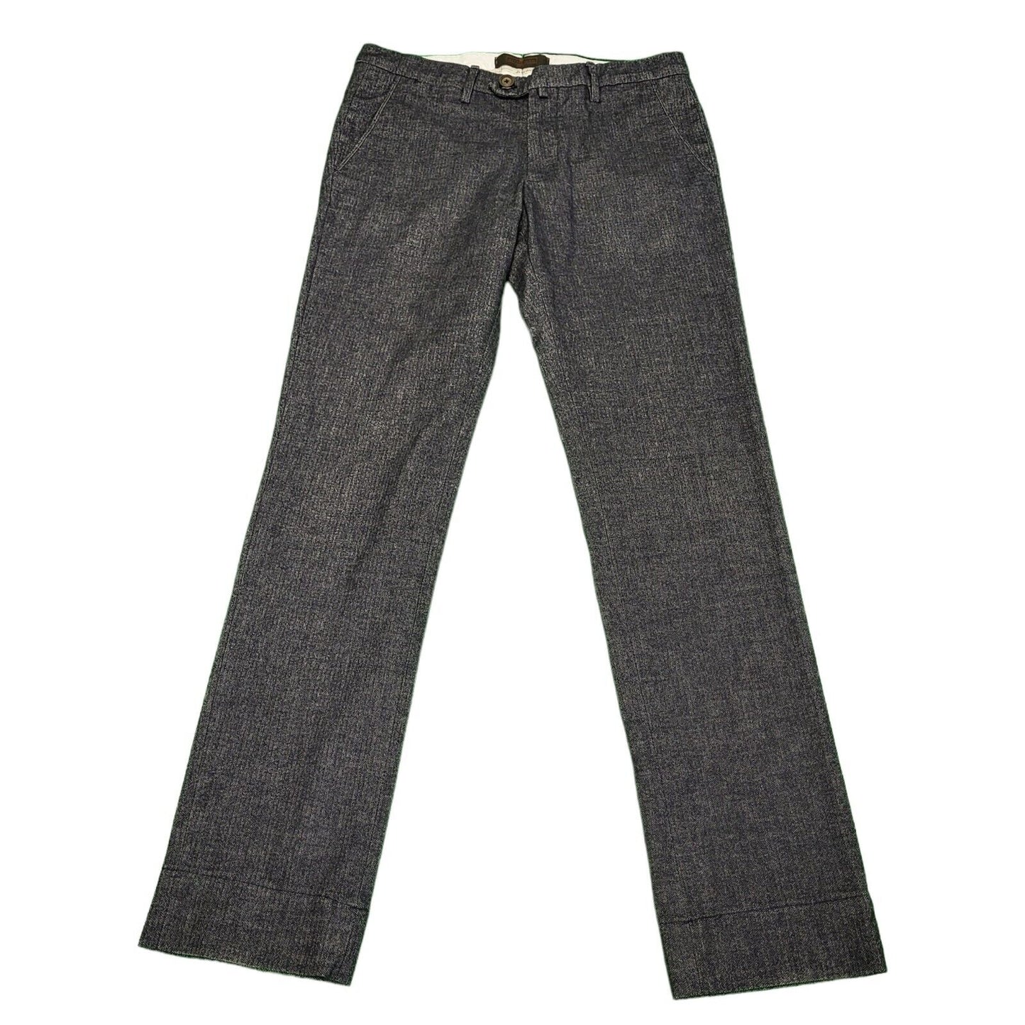 Settecento Grey Straight Leg Slim Trousers Uk Men's M W32 L31 H771