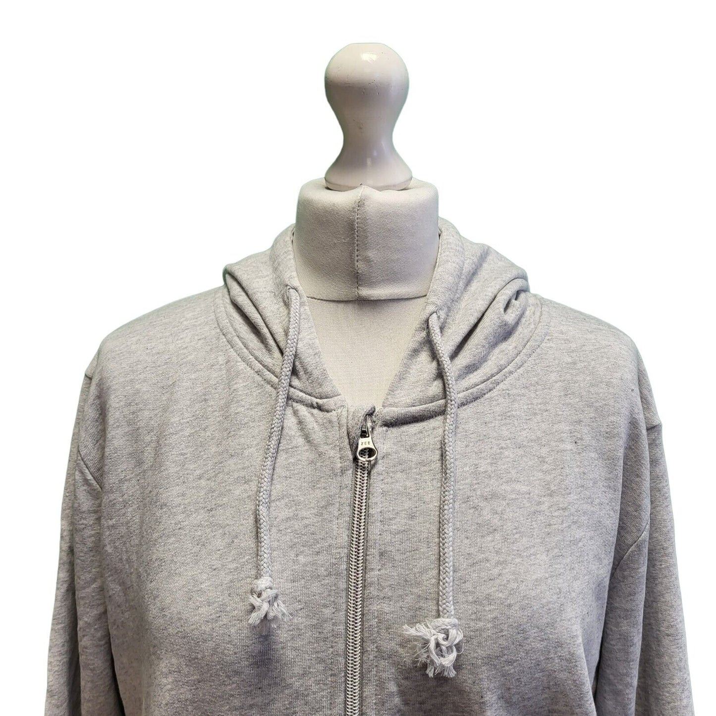 Guess Grey Zipped Hooded Drawstring Sweatshirt Women's UK XL 14 BNWT G779