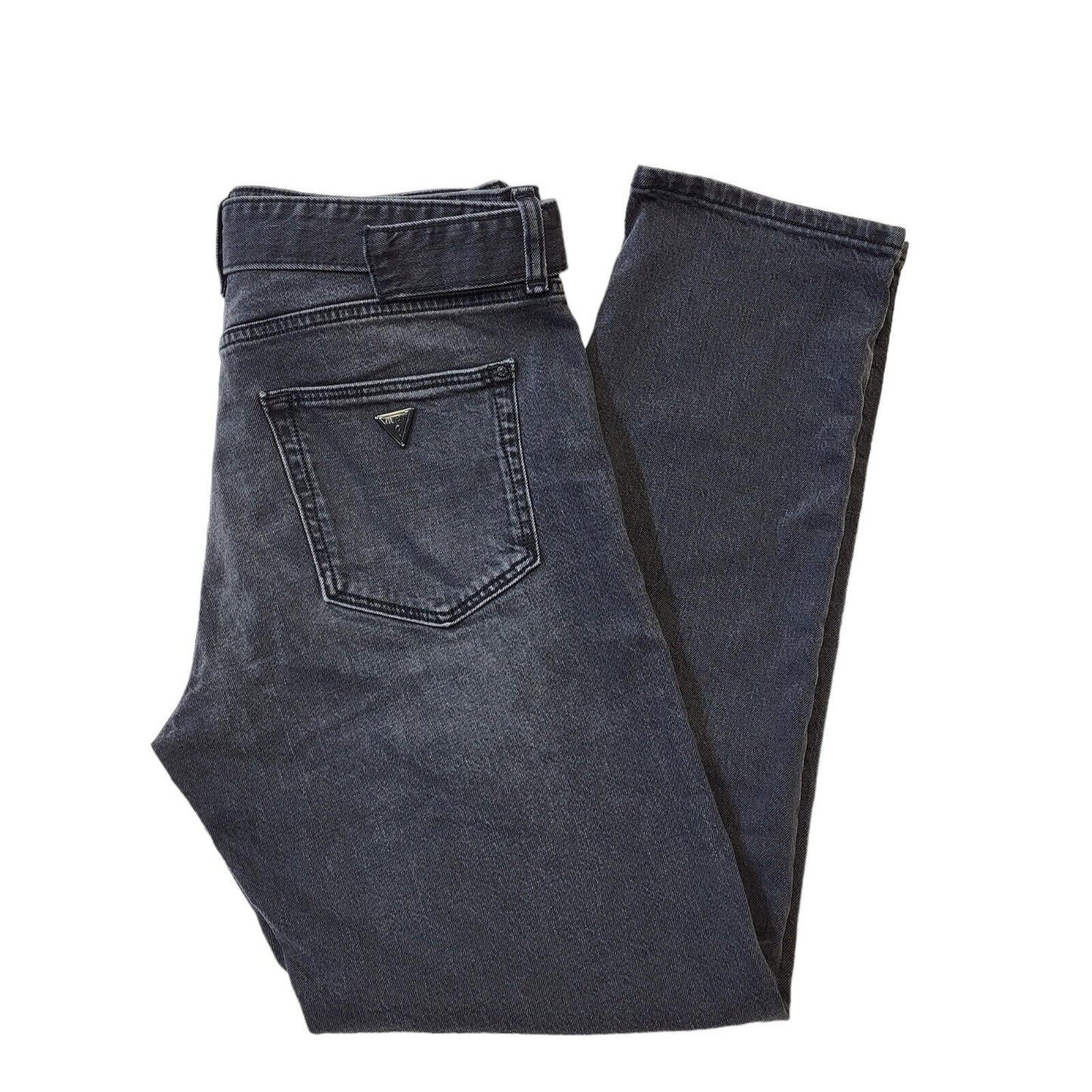 Guess Black Straight Denim Jeans UK Women's 10 W28 L29 G432