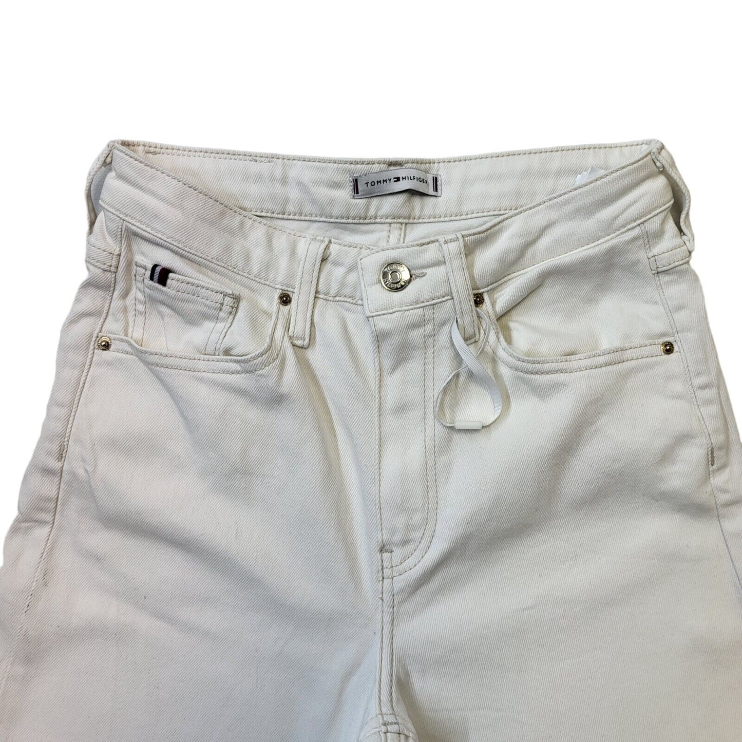 Tommy Hilfiger White Straight Denim Jeans UK Women's 8 W26 L30 G214