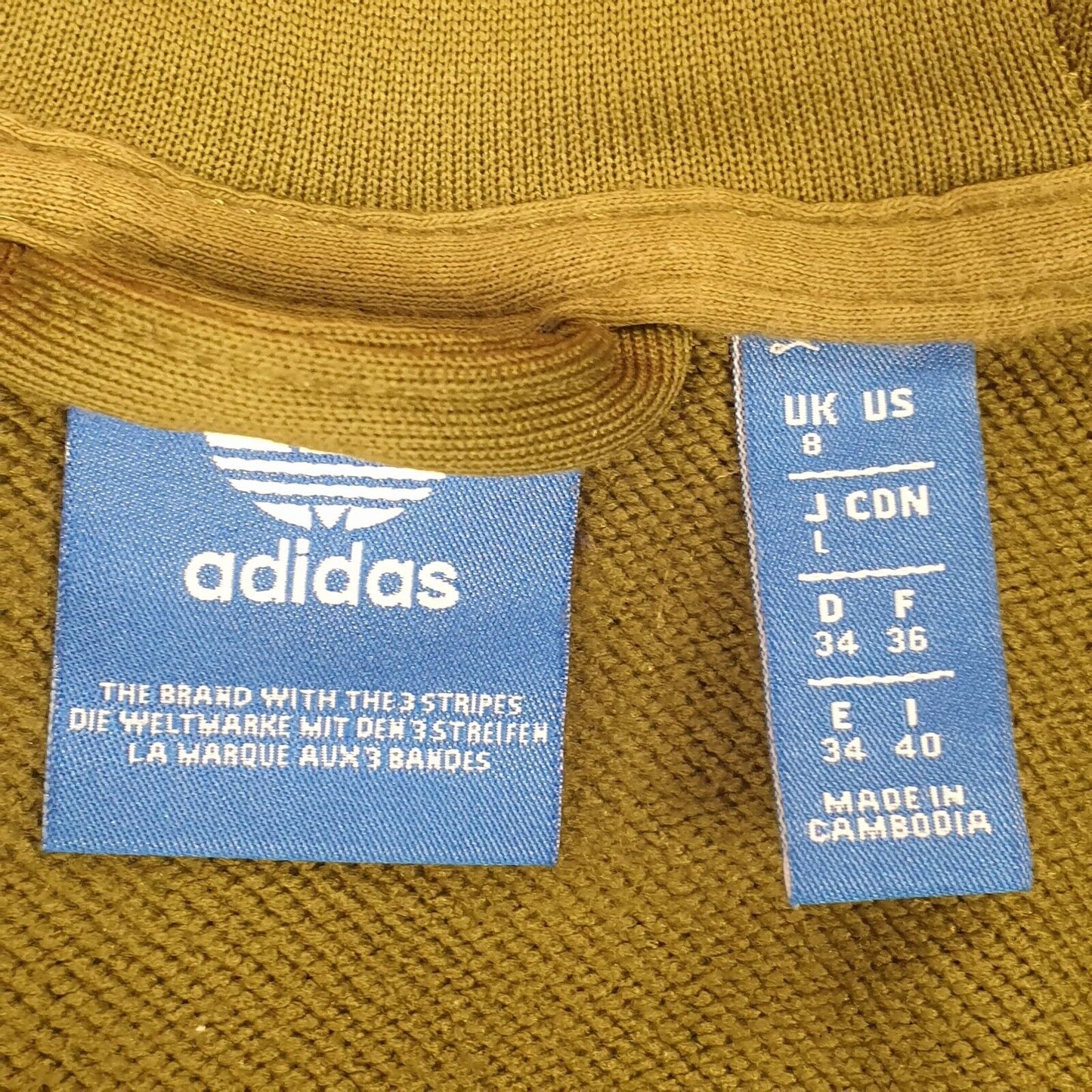 Adidas Green Zipped Drawstring Tracksuit Hoodie Women's Uk 8 S EU 32 H934