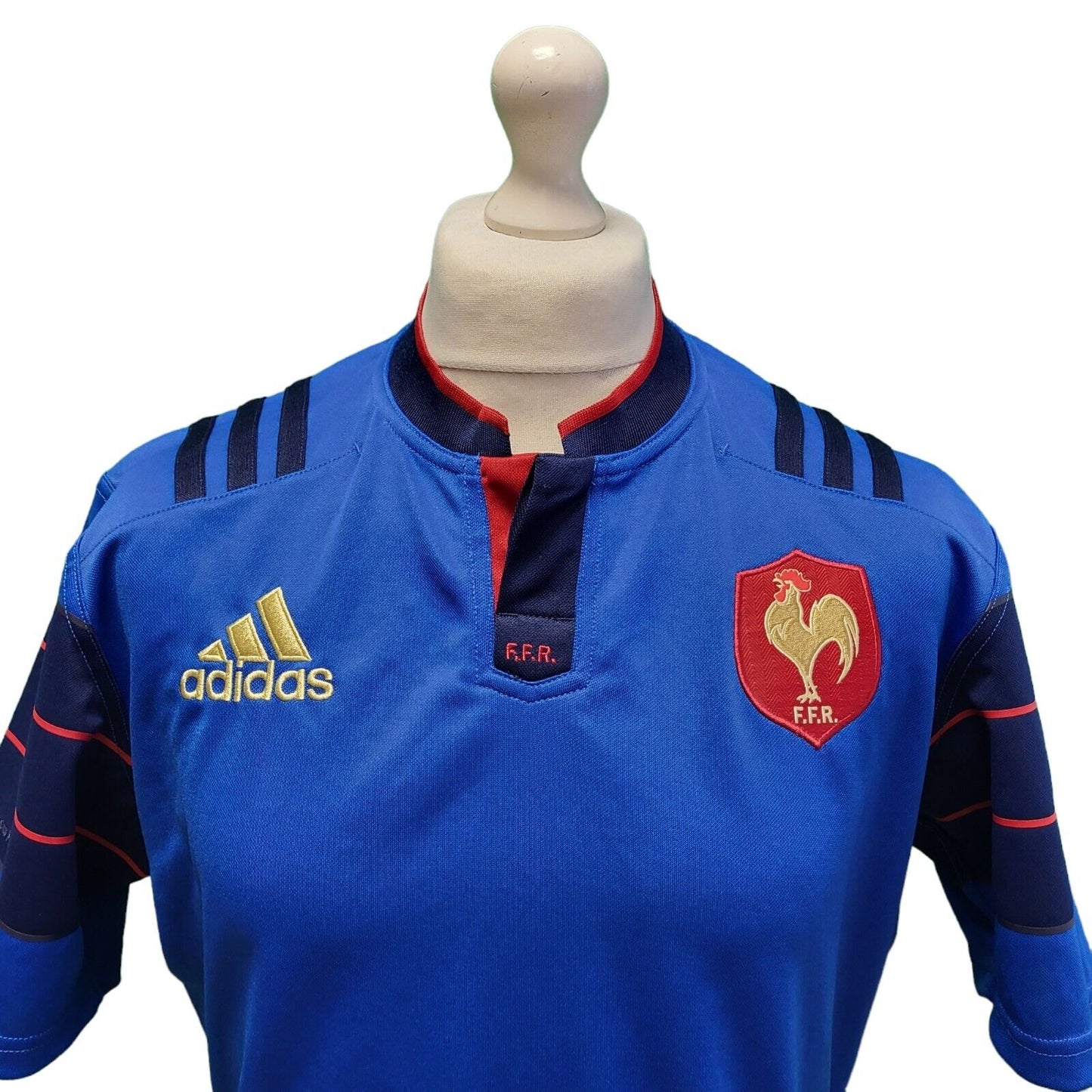 France Adidas Royal Blue Slim Fit Crew Neck F.F.R T-Shirt Men's L EU 54 H63