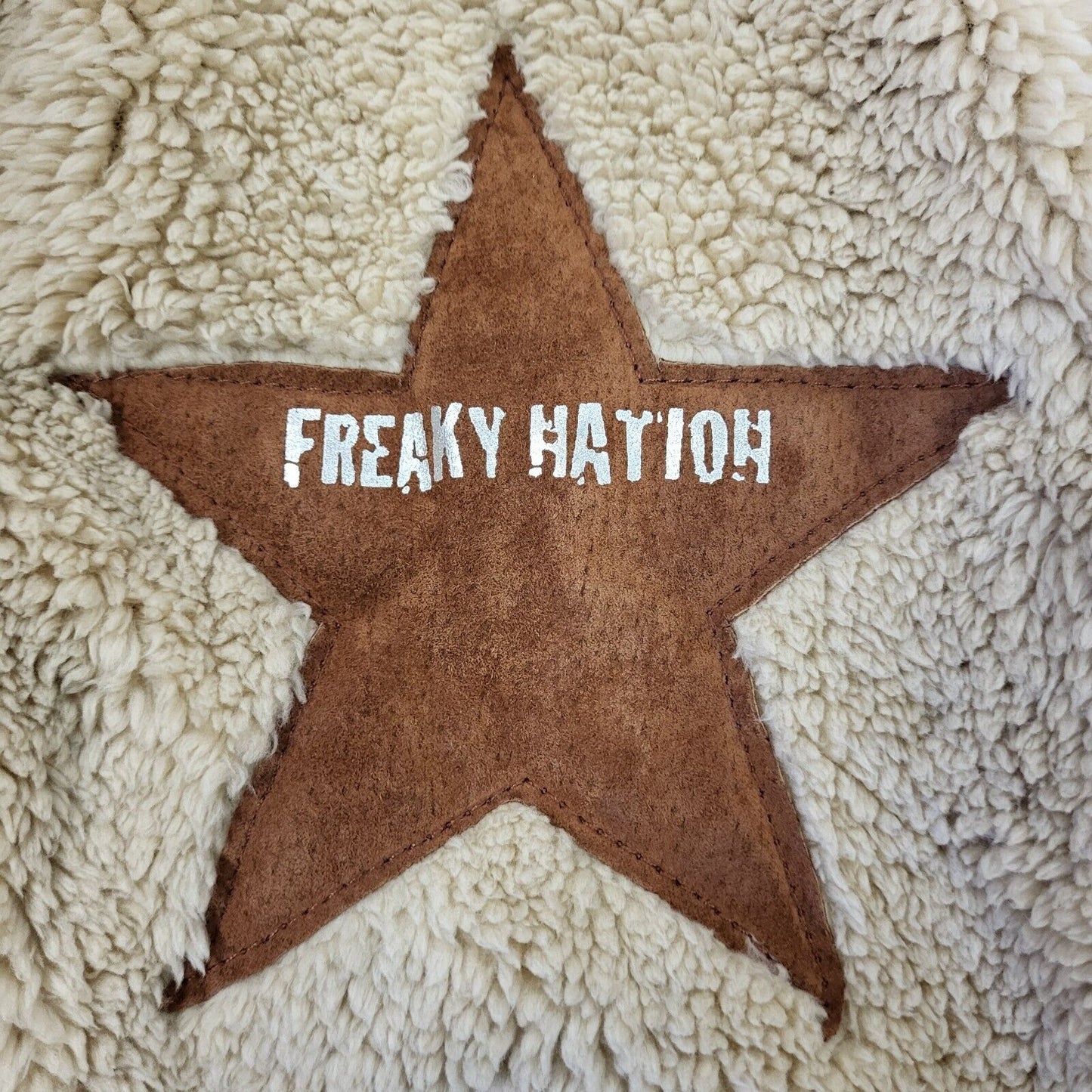 Freaky Hation Brown Zipped Faux Fur Jacket UK Women's Small H730