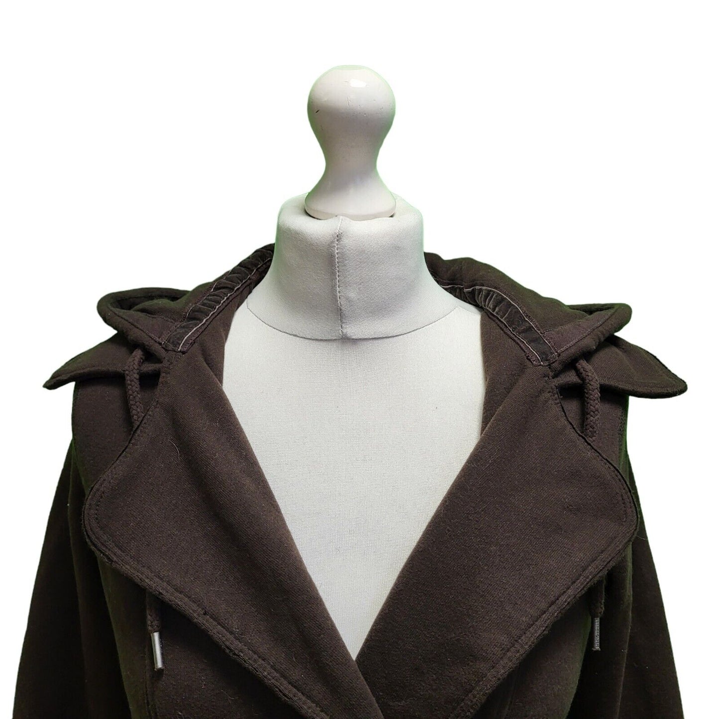 Abercromblie & Fitch Brown Button Hooded Jacket UK Women's Small H718
