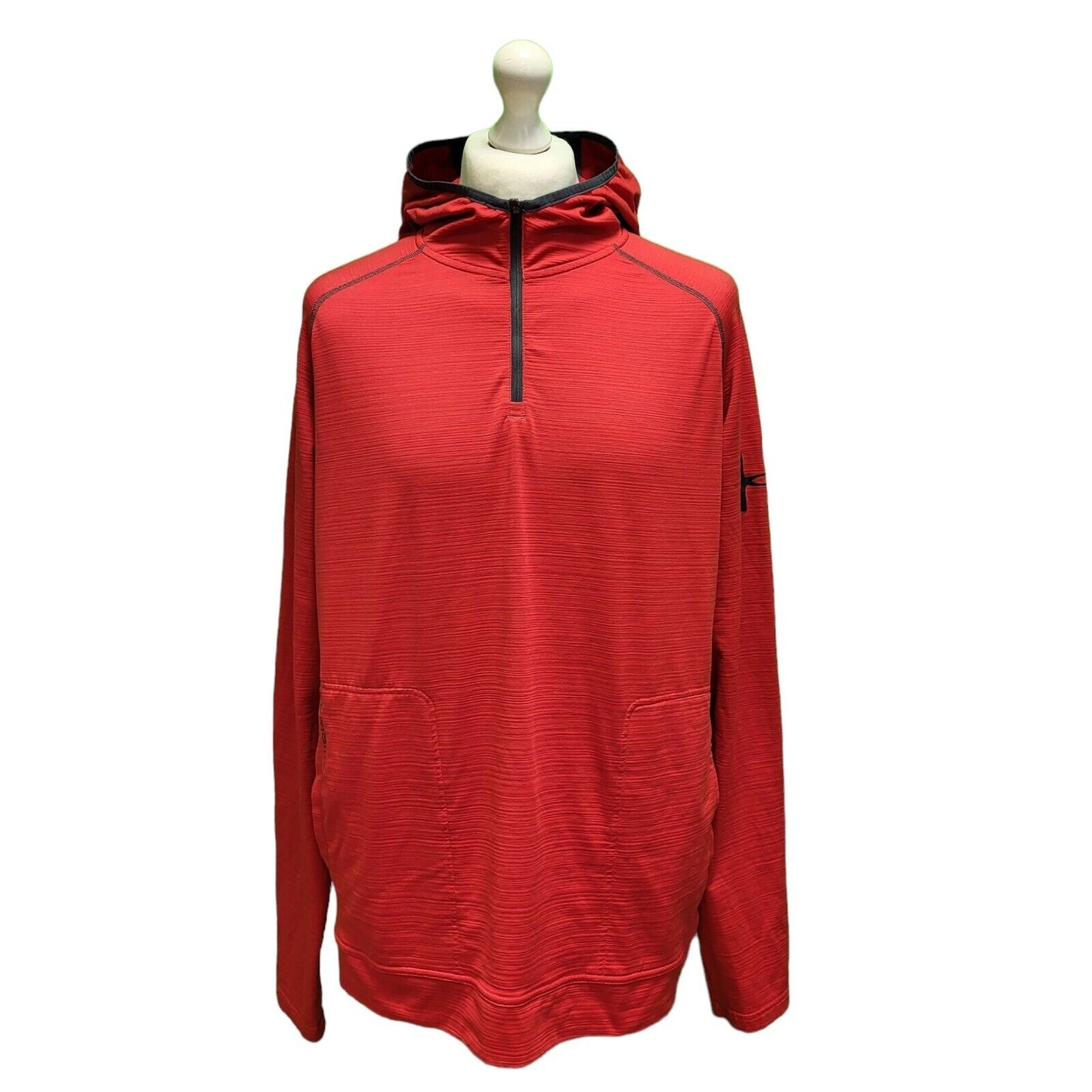 Under Armour Red Long Sleeve Zip Casual Sweatshirt Hoodie Men's UK XL EU 56 H588
